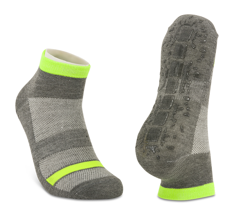 Samurai Performance Generic Grip Sock (price between $0.63-$0.71 per pair, 250 per carton) - Gray/Green