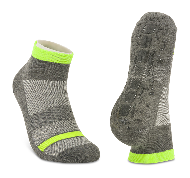 Samurai Performance Generic Grip Sock (price between $0.57-$0.65 per pair, 250 per carton) - Gray/Green