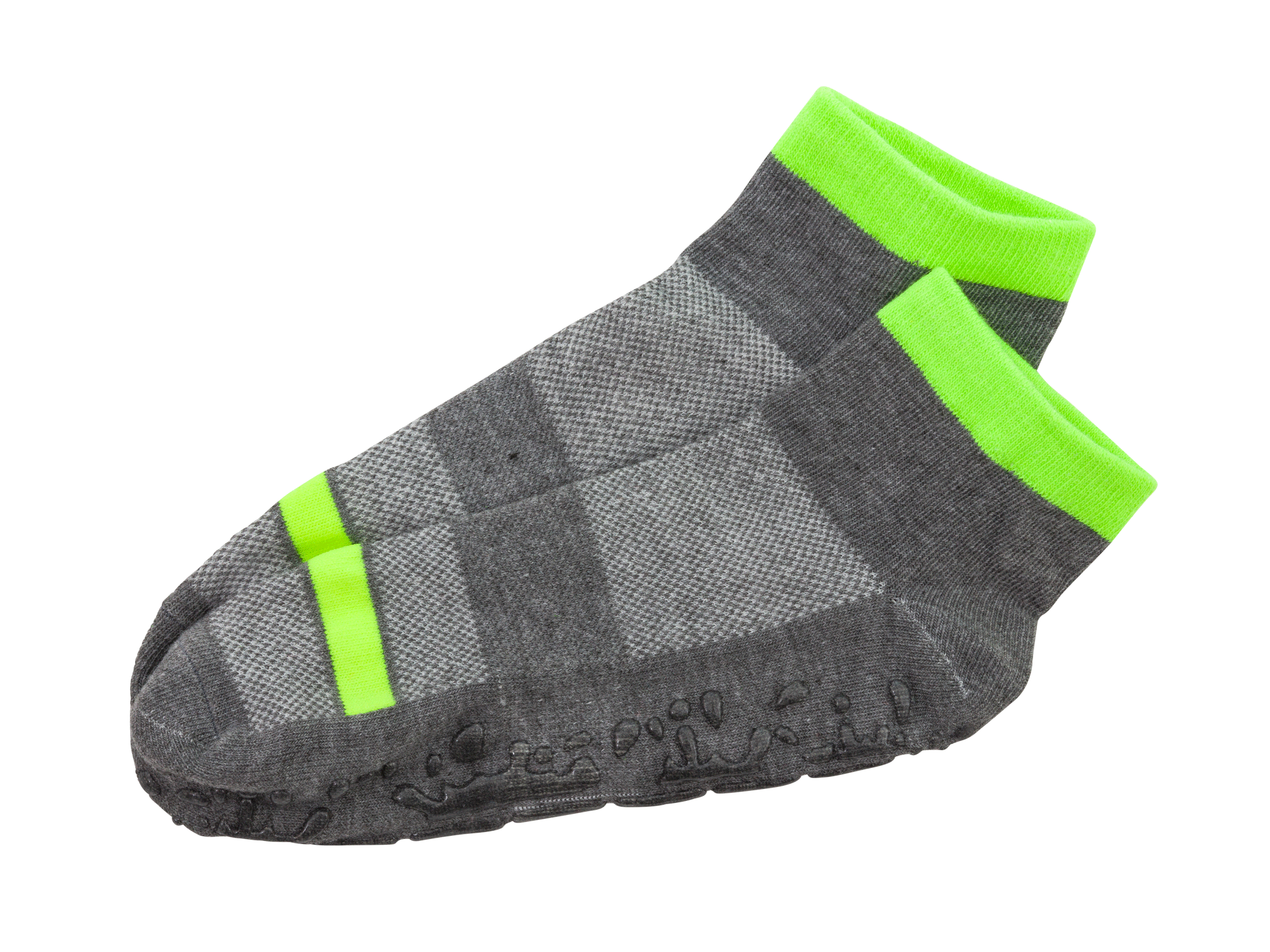 Samurai Performance Generic Grip Sock (price between $0.57-$0.65 per pair, 250 per carton) - Gray/Green